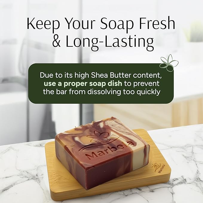 Marbela Cosmetics Clay and Rosemary Handmade Soap Bar - Made in USA, Vegan Friendly, Palm Oil Free, Natural Bar Soap - Gentle Face & Body Soap for Daily Skin Care, Moisturizing & Nourishing - 3.5 oz