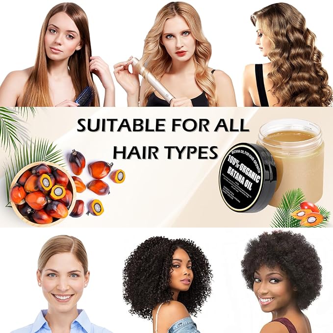 100% Organic Raw Batana Oil for Hair Growth – Natural Treatment for Alopecia, Hair Maintenance, and Nourishment – Moringa & Batana Oil Blend for Smooth, Tangle-Free Hair – 120ml (4.2oz)