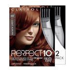 Clairol Nice'n Easy Perfect 10 Permanent Hair Dye, 6R Light Auburn Hair Color, Pack of 2