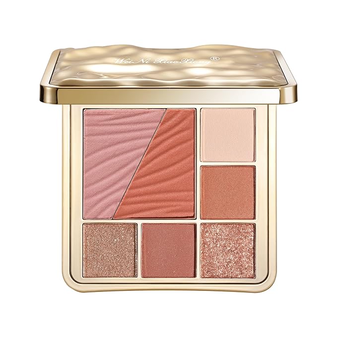 All-in-One Eyeshadow Palette, 7 Colors Eye Shadow Palette, Glitter, Matte, Shimmer Eyeshadows, Blush, Highlighter Contour Makeup Palettes, Highly Pigmented Waterproof Long Lasting. (Color 3)