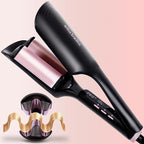 ELLA BELLA® Ultimate Waver Curling Iron • Crimper Hair Tool • Adjustable Heat Settings • Dual Voltage Hair Curler • Anti-Scald Tech • Ionic Ceramic Coating for Long-Lasting, Frizz-Free Beach Waves