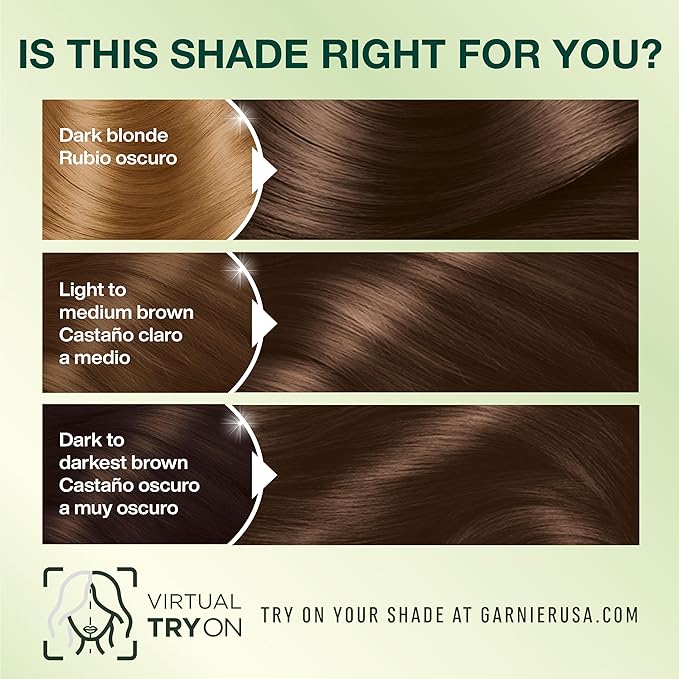 Garnier Hair Color Nutrisse Nourishing Creme, 51 Medium Ash Brown (Cool Tea) Permanent Hair Dye, 2 Count (Packaging May Vary)