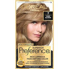 L'Oreal Paris Superior Preference Luminous Fade-Defying Permanent Hair Color, Hair Dye For Up to 9 Weeks of Radiance, Dark Blonde 7, 1 Hair Dye Kit