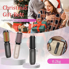 Cordless Curling Iron, Portable Hair Straightening, Cordless Hair Curler Anti-Frizz with Negative Ions, 3-in-1 Crimper Hair Tool, Rechargeable Wave Curling Wand - Rose Grey