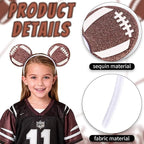 Game Day Fans Headbands for Women&Men, Glitter Ball Sports Hairbands, Sports Themed Hair Accessory, Team Party Favor