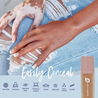 Best Bronze Bombshell Body Makeup - Tattoo Cover Up Makeup & Body Foundation Waterproof - Tattoo Concealer Waterproof for Scars, Varicose Veins Cover Up & Leg Foundation (NC40 Med Beige Golden Peach)