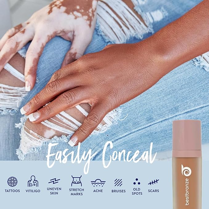 Best Bronze Bombshell Body Makeup - Tattoo Cover Up Makeup & Body Foundation Waterproof - Tattoo Concealer Waterproof for Scars, Varicose Veins Cover Up & Leg Foundation (N4.5 Fair Beige Neutral)