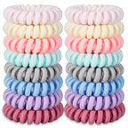 Hair Ties, 16 Pack Spiral Hair Coils for Thick & Thin Hair - No Crease, No Damage Ponytail Holders for Women and Children