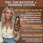 Disco Bronze Tanning Lotion with Bronzer – Bronzing Accelerator 30X DHA Indoor/Outdoor Tanning Bed Lotion for Men & Women, DHA Self Tanner, Skin Firming Ingredients, Hypoallergenic, Get Dark Fast