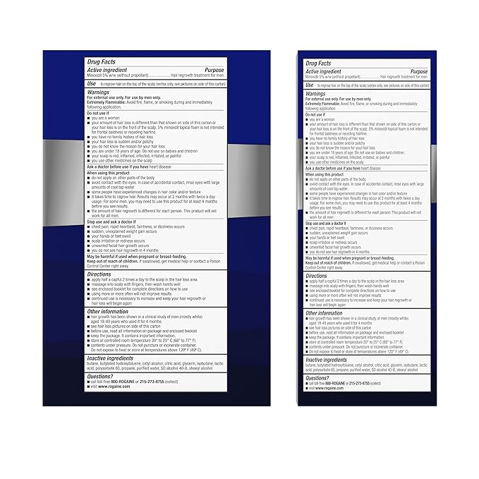 Rogaine Men’s 5% Minoxidil Foam Hair Regrowth Treatment, FDA Approved Brand, Proven to Improve Hair Regrowth, Extra Strength Minoxidil Foam, Unscented Aerosol, 4 Month Supply (4 x 2.11 oz Cans)