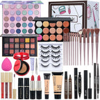 All in One Makeup Kit for Women Full Kit,Travel Makeup Set,Makeup Gift Set for Girls & Teen,Professional Makeup Kit Includes lash Clusters Kit Eyeshadow Lipstick Brow Pencil Eyeliner Brush Set