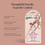 The Grinch x Kitsch Gold French Hair Pin with Bow Design - Durable Metal Hair Pin for Effortless Updos, Half-Up Style | Lightweight & Ideal Stocking Stuffers | Ideal Gifts for Women - 1pc