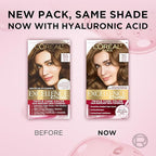 L'Oreal Paris Excellence Crème Permanent Hair Dye, Triple Care Hair Color with Pro-Keratine Complex for 100% Gray Hair Coverage, 5G Medium Golden Brown, 1 Kit