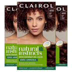 Clairol Natural Instincts Demi-Permanent Hair Dye, 4RR Dark Red Hair Color, Pack of 3