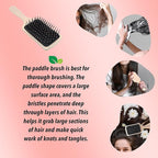 Earth & I Rosegold Hair Brushes for Women, Pink Hairbrush, Rose Gold Women Hair Brush, Kids Hairbrush, Brushes and Combs, Detangling and Styling (Rectangle)