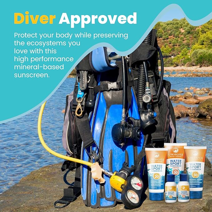 STREAM 2 SEA SPF 20 Mineral Sunscreen Biodegradable and Reef Safe, 1 Fl oz Pack of 3 Travel Size Paraben Free Non Greasy, Moisturizing Mineral Sunscreen For Face, Body Protection Against UVA and UVB