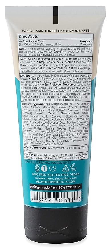 All Good Tinted Mineral Sport Sunscreen Lotion for Face & Body - UVA/UVB Broad Spectrum, SPF 30, Coral Reef Friendly, Water Resistant, Coconut Oil, Jojoba Oil, Shea Butter, Aloe (3 oz)(3-Pack)