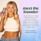 Bloom Nutrition Sparkling Energy Drink - Natural Caffeine, Zero Sugar, 180mg Caffeine - Antioxidant-Rich with Green Coffee Bean, Green Tea Extract, Prebiotics - Glacier Crush - 12oz 12 Pack