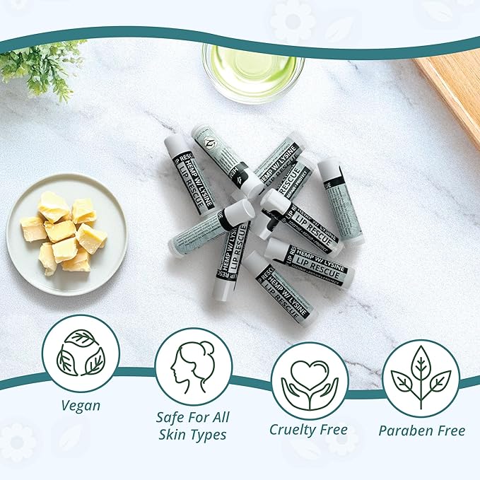 Hemp Lip Balm with L-Lysine-Heal, Moisturize, Protect (1)