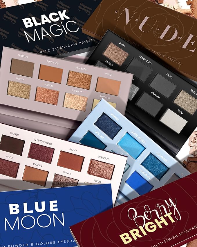 Brown Eyeshadow Palette Matte 8Color, Neutral Naked Nude Eye Shadow for Latte Makeup, Warm Brown Shimmery Eye Looks, Long Lasting & Pigmented (Naked)