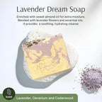 Marbela Cosmetics Lavender Dream Handmade Soap Bar - Made in USA, Vegan Friendly, Palm Oil Free, Natural Bar Soap - Gentle Face & Body Soap for Daily Skin Care, Moisturizing & Nourishing - 3.5 oz