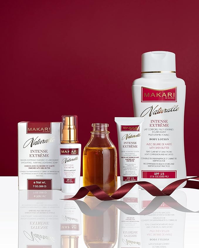 Makari Naturalle Intense Extreme Body Lotion SPF15 (17.6 oz) | Toning Body Lotion for Dry to Normal Skin Types | Brightens Complexion and Helps Fade Marks | Soothes and Conditions with Shea Butter