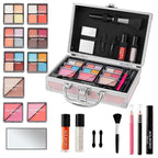 Makeup Kit for Teenager & Women Full Kit, All in One Makeup Set With The Small Cosmetic Train Case, Professional Makeup Kit, Makeup Gift Set for Women Girls (pink)