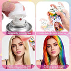 2 Pack hair spray temporary for Girls Women,Washable Hair Dye Spray Non-Sticky Halloween Cosplay Party Crazy Hair Day Hair Coloring Wax (Fiery Red&Blue)