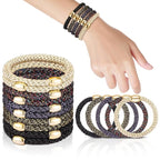 Hair Ties No Damage - 10PCS Ponytail Holders - Elastic Hair Ties for Thick Hair - Braided Hair Bands for Women Girls's Hair - Bright Star