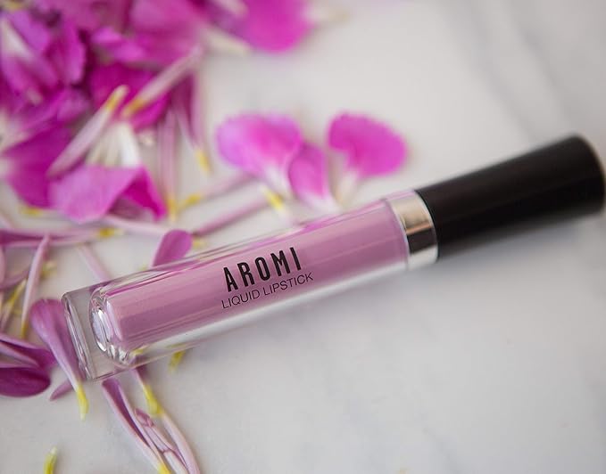 Aromi Matte Liquid Lipstick | Light, Baby Pink Lip Color with Blue Undertones, Long-lasting, Vegan, Cruelty-free, Gluten, Paraben, + Phthalate Free (Ballet Slipper)