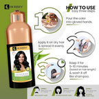 HERBBY Hair Color Shampoo for Gray Hair Coverage&Color Transform with 9 Herbal Extracts –Long Lasting(6-8 Weeks),Shiny,Evenly Colored,Instant Hair Dye Shampoo&Conditioner,500 Ml (NATURAL BLACK COLOR)