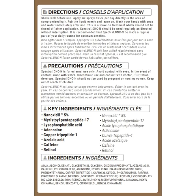 DS Labs Spectral Men’s Hair Density Serum (formerly Spectral.DNC-N), 60mL - Lightweight Leave-In for Fuller Looking, Thicker Looking Hair, Fast Absorbing, Non-Greasy, For All Hair Types