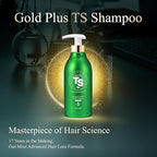 TS Gold Plus Shampoo | Hair Loss Shampoo with Biotin, Gold Extract & Niacinamide | Scalp Circulation & Volume Care | Sulfate-Free Korean Hair Care for Thinning Hair (17.6 Fl Oz / 500mL)