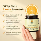 Whipped Tallow Balm, Vanilla Orange Cream Moisturizer, Natural Ingredients, Glass Jar, 2.85 oz, Face and Body Care