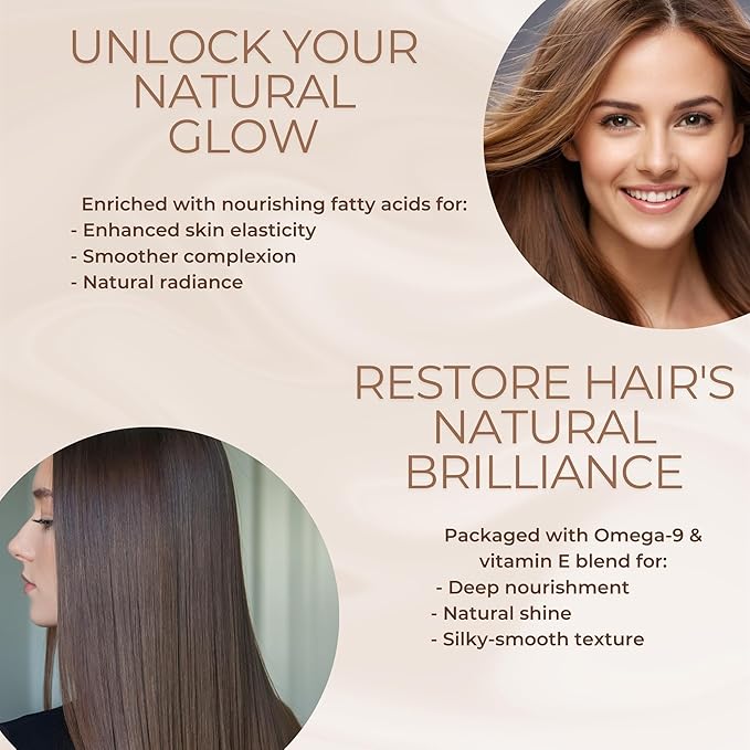 Niyavera Organic Castor Oil USDA Certified 16oz - 100% Pure Golden Cold Pressed Unrefined Hexane Free for Hair Growth, Eyelashes, Eyebrows, Skin - Glass Bottle with Pump