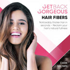 GBG Hair Fibers for Thinning Hair & Bald Spots (Dark Brown) - 25g Bottle - Conceals Hair Loss - Instant Cover Up & Volume in 30 Seconds, Hair Powder for Women & Men - Cruelty Free