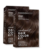 Madison Reed Radiant Hair Color Kit - 6NAC Medium Chocolate Brown with Copper-Auburn Undertones (Verona), Dimensional Gray Hair Blending Permanent Hair Dye, PPD-Free & Ammonia-Free, 2 Pack