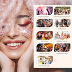 6PCS Green Face & Body Glitter Gel Kit - Holographic Chunky Sequins for Festival, Rave Accessories | Green Face Paint for Women, Kids Sparkling Makeup | Easy to Apply & Wash Off