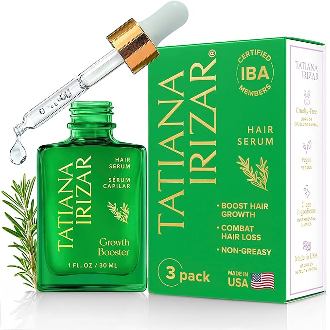 Hair Serum for Hair Growth Serum Women Made in USA - 3 Pack Scalp Serum for Hair Growth Non-Greasy Rosemary & Amla Hair Care Vegan 1 Oz Hair Loss Treatment for Women Regrowth Treatment