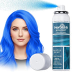 Herbishh Koloret Pastel Blue Hair Tint Spray (69g), Washable Temporary Color Mist for Light & Dark Strands, Quick-Dry, Non-Sticky, Travel-Friendly Root Touch Up for Women