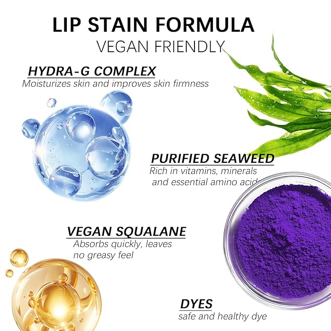 QueenDiary lip stain peel off lip gloss all day long lasting Waterproof and Transferproof lip tint - matte finish peel off lip liner (03#Confident)