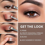 Lamora Nude Eyeshadow Palette - 12 Soft Pink Rose Shadows, Multi-Use Eye Makeup Palette with Matte & Shimmer Finishes, Ultra-Blendable Everyday Neutrals, Long-lasting Wear, Travel Makeup with Mirror