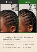 Braid Rev Scalp Sleeping Oil Balm, Korean Scalp Treatment, Balm-to-Oil Formula, Nourishing for Dry Scalp with Coconut Oil & Shea Butter, Reduces Excess Oil & Strengthens Hair Roots, 2.65 oz