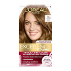 L'Oreal Paris Excellence Crème Permanent Hair Dye, Triple Care Hair Color with Pro-Keratine Complex for 100% Gray Hair Coverage, 6G Light Golden Brown, 1 Kit