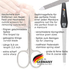 3 Swords Germany - brand quality 5 piece manicure pedicure grooming kit set for professional finger & toe nail care scissors clipper genuine leather black case in gift box, Made in Germany
