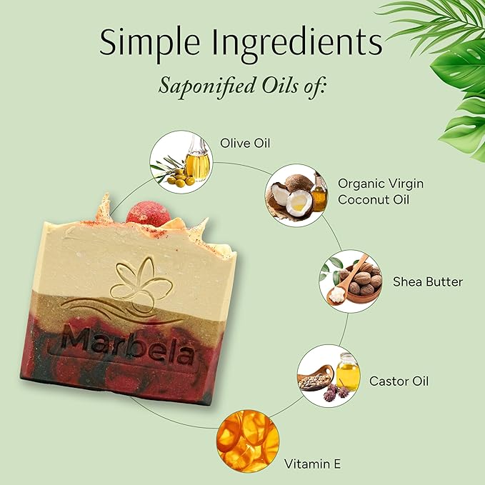 Marbela Cosmetics Handmade Soap - Jingle Bells - Soap Bar 3.5 oz Limited Edition