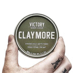 Victory Barber & Brand Claymore hair pomade for men | Strong Hold Matte Finish Men's Clay Pomade | made in usa | Designed by barbers, made for the rugged | Texturizing & Styling Clay 3.1 Oz