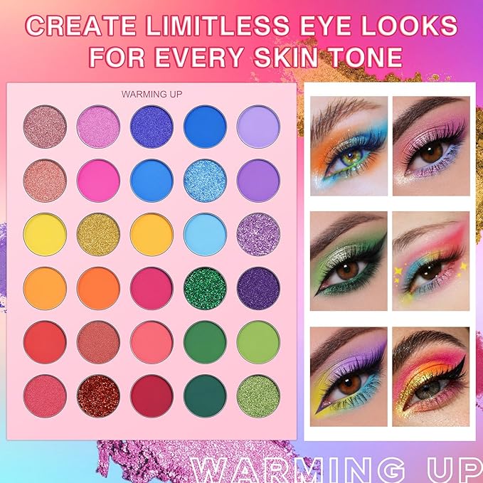 UCANBE 86 Colors Makeup Palette with 15PCS Brushes Set, Matte Glitter Eyeshadow, Highlighter, Blush & Contour All in One – Vibrant, Neutral & Smoky Shades – Valentine’s & Birthday Holiday Gift Set