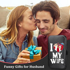 COSHAYSOO Christmas Stocking Stuffers Small Useful Funny Birthday Gifts for Husband Wife, 7 Pcs Travel Manicure Set with Black Case Nail Clipper Grooming Fingernail Care Kit I Love My Wife