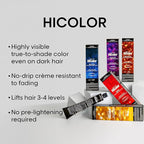 L'OREAL TECHNIQUE HiColor Reds Permanent Hair Color - Lifts Dark Hair in One Step Leaving No Brassiness, Rich & Smooth Creme Formula, Intense & Long-Lasting Color, H10 Copper Red